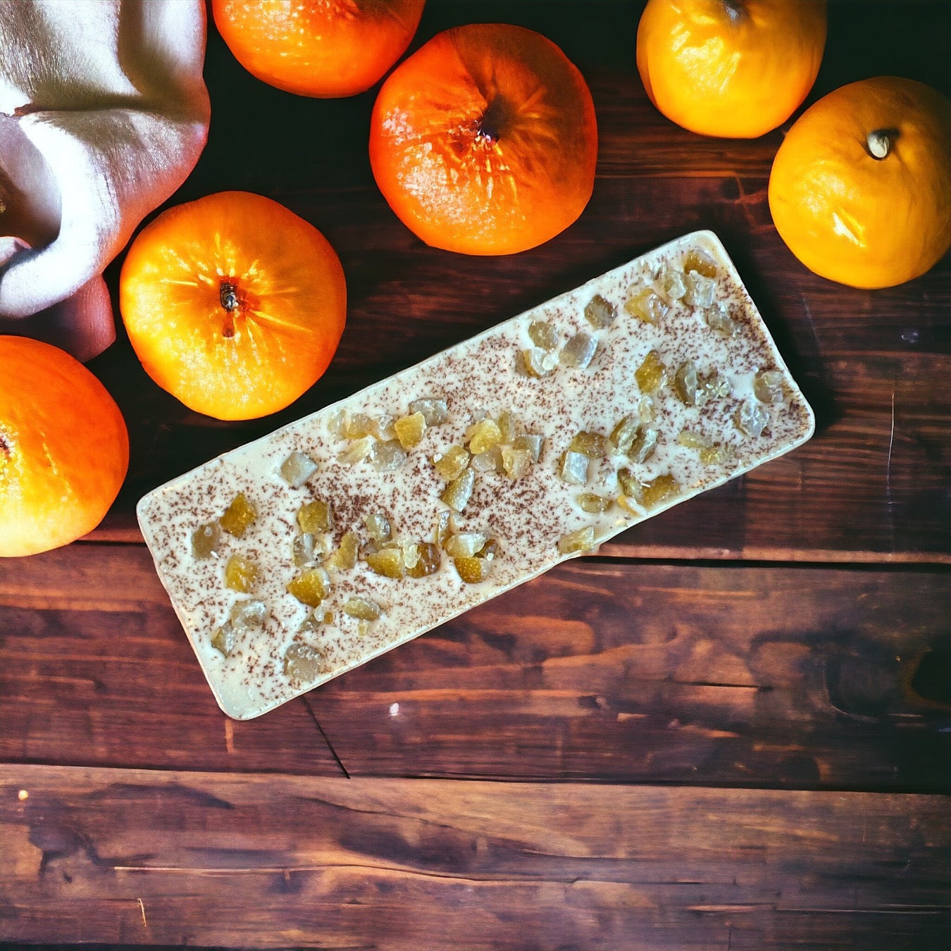 White Chocolate with Candied Orange and Cinnamon Bar